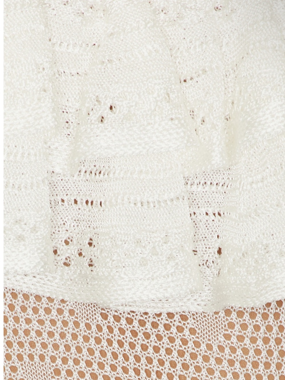 Ulla Johnson Bania Knit Bodysuit in Pearled Ivory Ruffle Pointelle Drop Needle - Picture 5 of 12